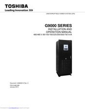 Toshiba G9000 SERIES Installation And Operation Manual