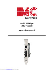IMC Networks McPC 100 Mbps Operation Manual