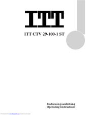 ITT CTV 29-100-1 ST Operating Instructions Manual