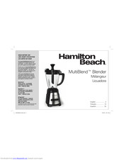 Hamilton Beach MultiBlend 58158 Use & Care Manual