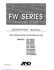 A&D FW-60KA2 Instruction Manual