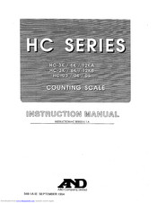 A&D HC-12KA Instruction Manual