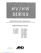 A&D HW-100KA1 Instruction Manual