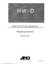 A&D HW-D Instruction Manual