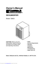Kenmore 59600 Owner's Manual