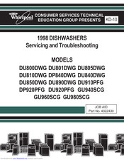 Whirlpool DU805DWG Manual