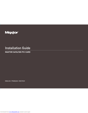 Maxtor SATA/300 PCI CARD Installation Manual
