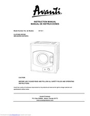 AVANTI D110-1IS Instruction Manual