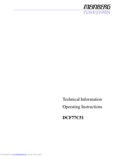 Meinberg DCF77C51 Technical Information & Operating Instructions