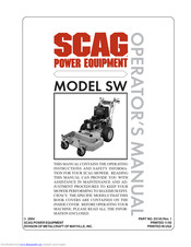 Scag Power Equipment SW32-15KA Operator's Manual