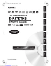 Toshiba DVR D-R17DTKB Owner's Manual