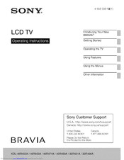SONY Bravia KDL-32R453A Operating Instructions Manual