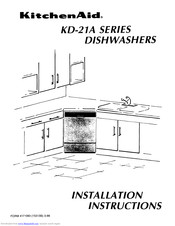 KitchenAid KD-21A SERIES Installation Instructions Manual
