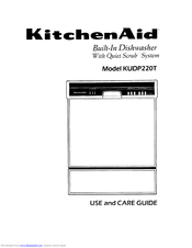 KitchenAid KUDP220T Use And Care Manual