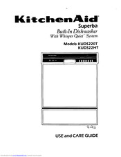 KitchenAid Superba KUDS220T Use And Care Manual