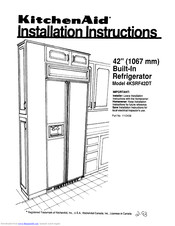 KitchenAid 4KSRF42DT Installation Instructions Manual