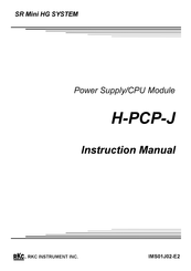 RKC INSTRUMENT SR Mini HG SYSTEM H-PCP-J Instruction Manual