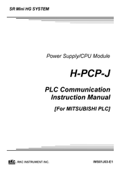 RKC INSTRUMENT SR Mini HG SYSTEM H-PCP-J Instruction Manual