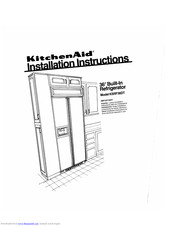 KitchenAid KSRF36DT Installation Instructions Manual