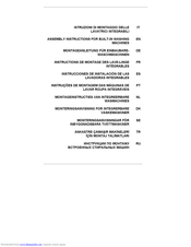Kuppersbusch IW 1476.0W Assembly Instruction Manual