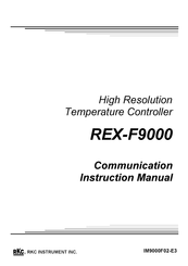 Rkc Instrument REX-F9000 Instruction Manual