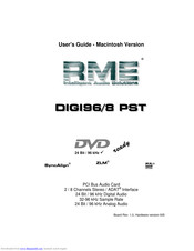 RME Audio DIGI96/8 PAD User Manual