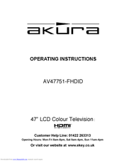 Akura AV47751-FHDID Operating Instructions Manual