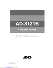 A&D AD-8121B Instruction Manual