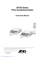 A&D SF-30KA Instruction Manual