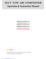 haier AD482ANEAA Operation & Instruction Manual