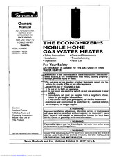 Kenmore The economizer 5 Gas water heater 153.333831 Owner's Manual