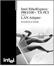 Intel Ether express PRO/100+ TX PCI model B Installation Manual