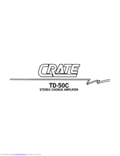 Crate TD-50C Owner's Manual