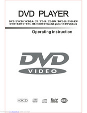 Denver DVD-922 Operating	 Instruction