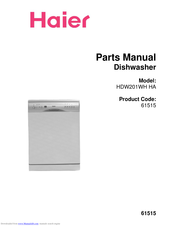 Haier HDW201WH Parts Manual