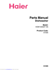 Haier HDW100SST Parts Manual