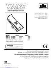 Windsor WAV IFE Operating Instructions Manual