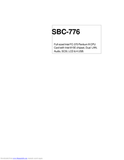 Intel SBC-776 User Manual