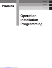 Panasonic VB-9411ADSUK Operation Instructions Manual