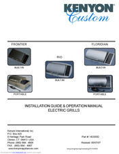 Kenyon International Floridian series Installation Manual & Operation Manual