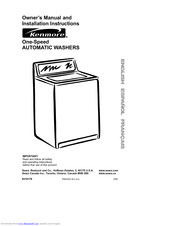 KENMORE Automatic Washers Owner's Manual And Installation Instructions