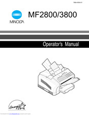 Minolta MF2800 Operator's Manual