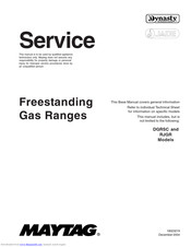 Maytag RJGR Series Service Manual