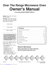 Maytag MMV5186AA Owner's Manual