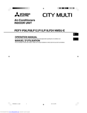 Mitsubishi Electric PEFY-P18 NMSU-E Operation Manual
