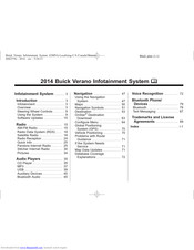 Buick 2014 Verano Infotainment System Manual