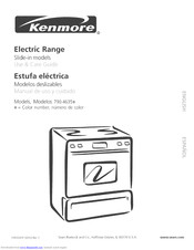 KENMORE Slide-in 790.4635 Use & Care Manual