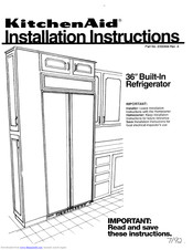 KitchenAid 2000494 Installation Instructions Manual