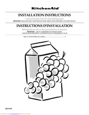 KitchenAid 2221514A Installation Instructions Manual