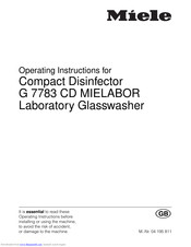 Miele G 7783 CD Operating Instructions Manual